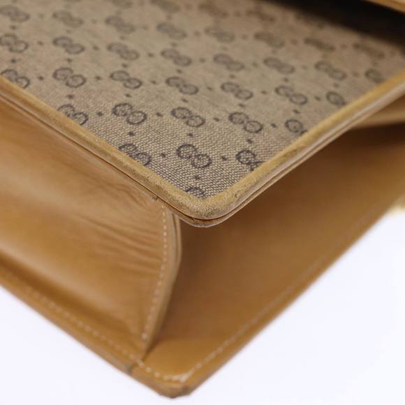 GUCCI Micro GG Supreme Chain Web Sherry Line Shoulder Bag PVC Beige Auth yk12014 - Picture 15 of 16